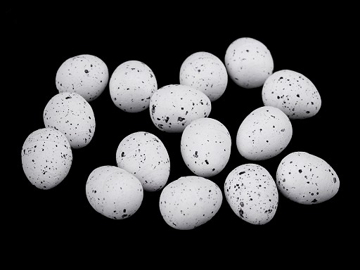 Dekorační křepelčí vajíčka - bílá - 1 balení