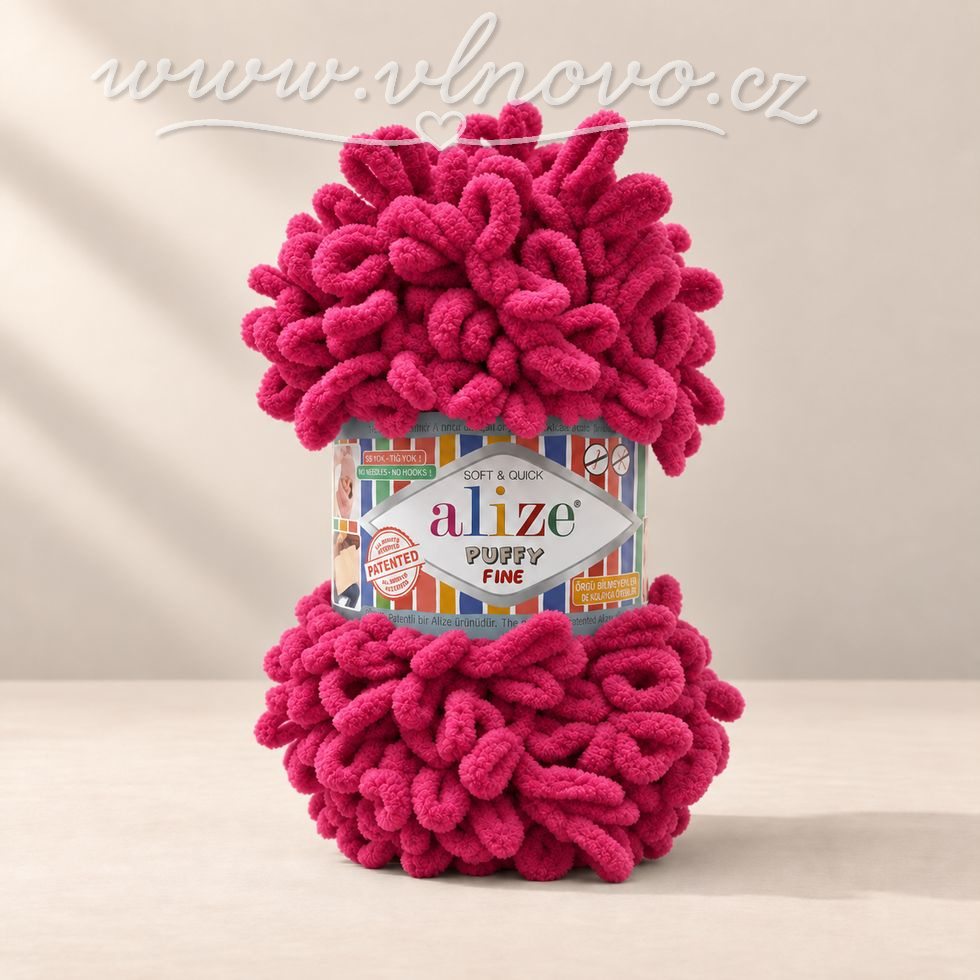 Alize Puffy Fine 149 - fuchsiová