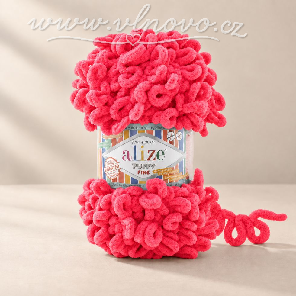 Alize Puffy Fine 560 - sytě korálová