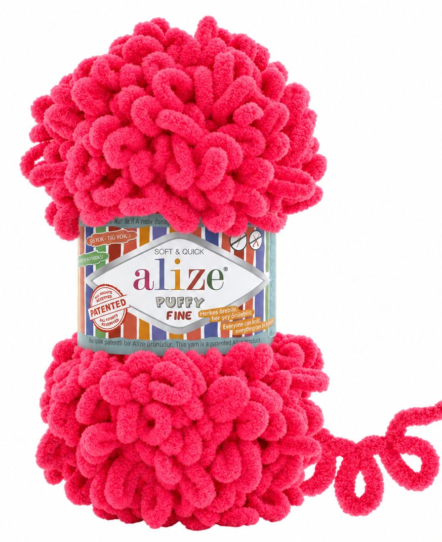 Alize Puffy Fine 560 - sytě korálová