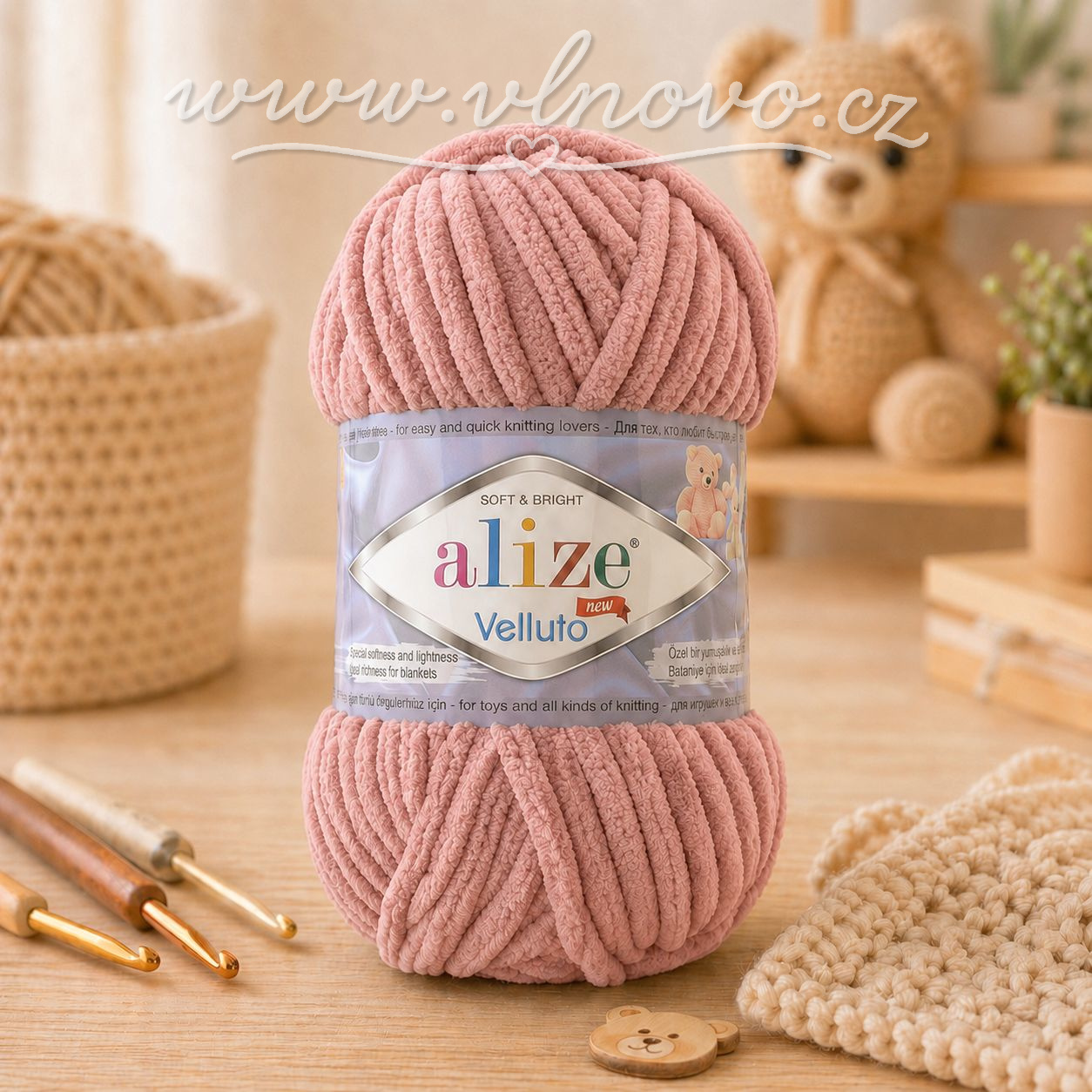 Alize Velluto 161 - starorůžová