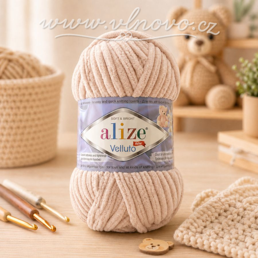 Alize Velluto 889 - světlá medová