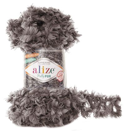 Alize Puffy Fur 6105 - šedohnědá