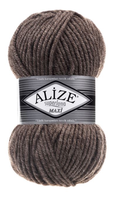 Alize Superlana Maxi 240 - hnědá stříkaná