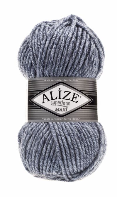 Alize Superlana Maxi 806 - modrá stříkaná