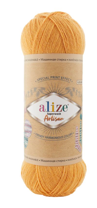 Alize Superwash Artisan 281 - žlutá