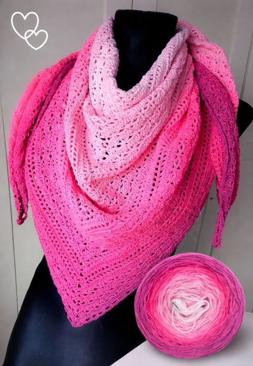 3 nitka Cherubinka Pink Ombre 1000 m