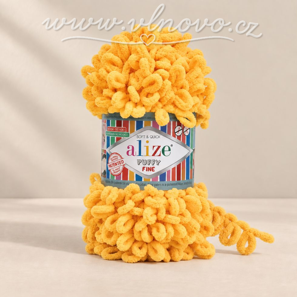 Alize Puffy Fine 216 - žlutá