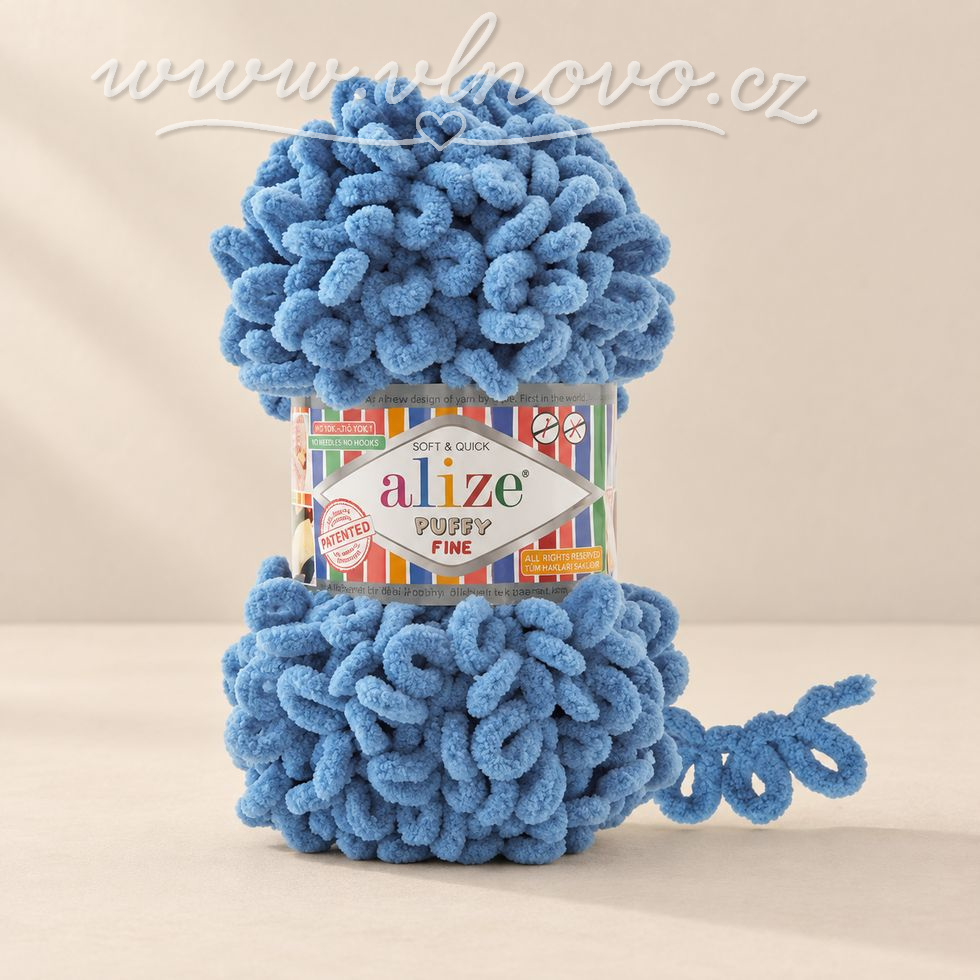 Alize Puffy Fine 374 - denim modrá