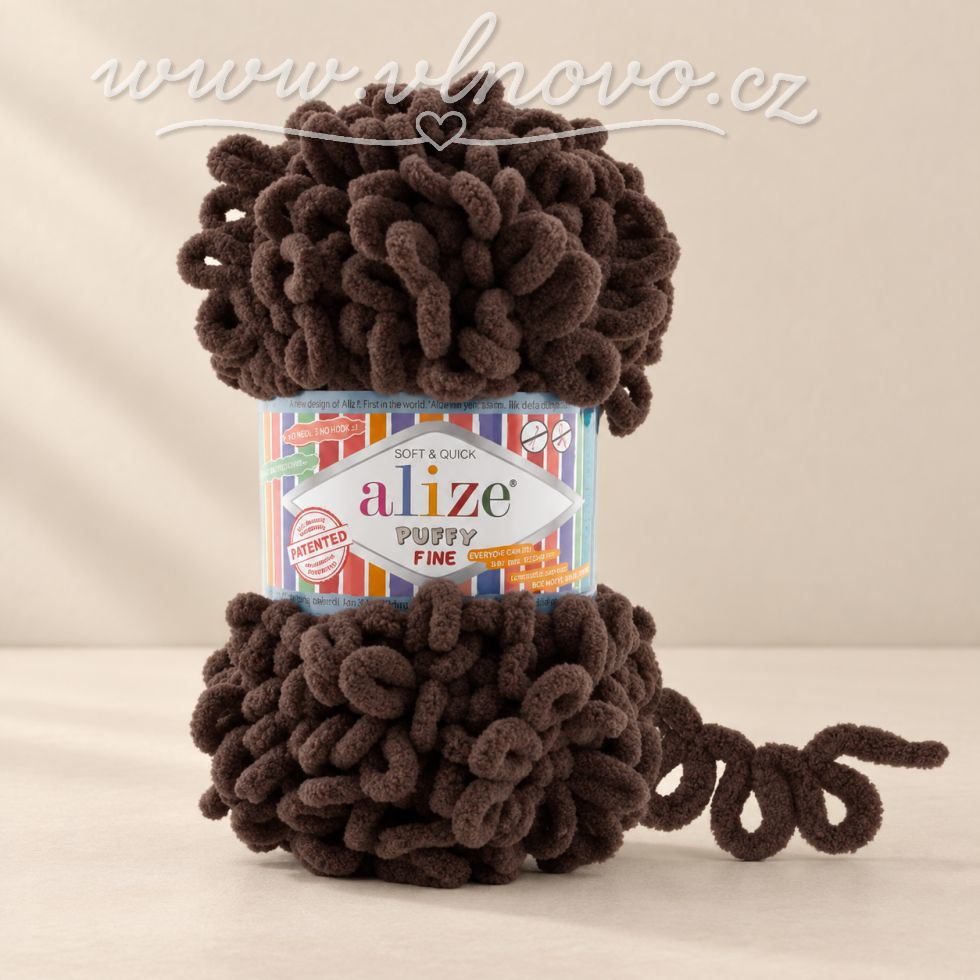 Alize Puffy Fine 26 - tmavě čokoládová