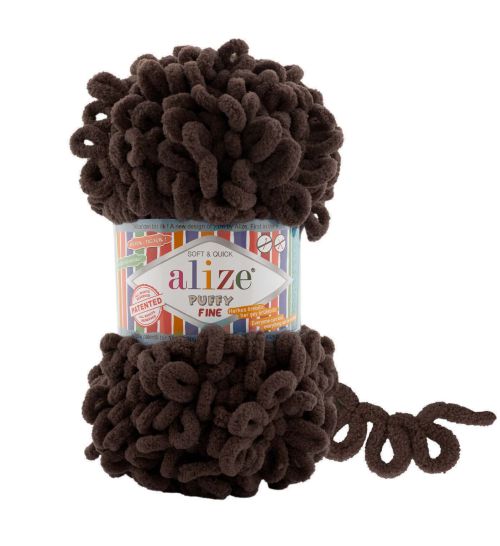 Alize Puffy Fine 26 - tmavě čokoládová