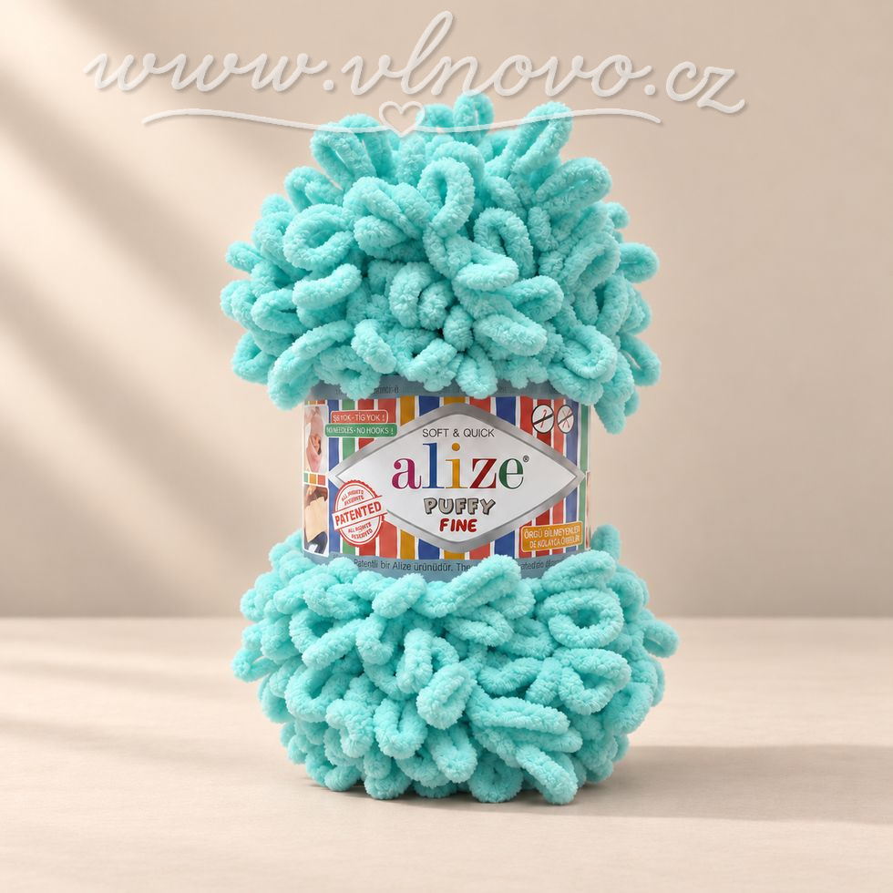 Alize Puffy Fine 287 - modrá