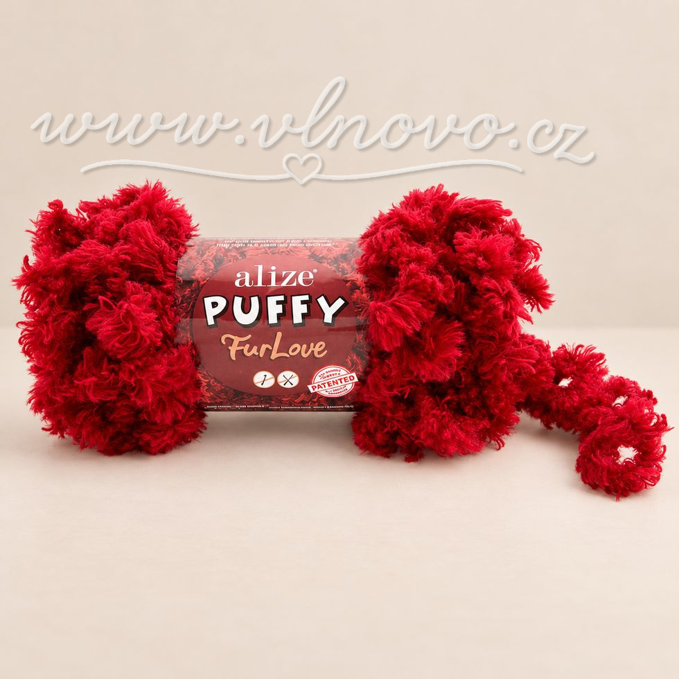Alize Puffy FurLove 56 - červená