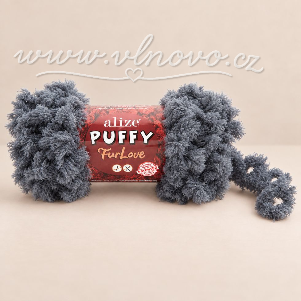 Alize Puffy FurLove 87 - šedá