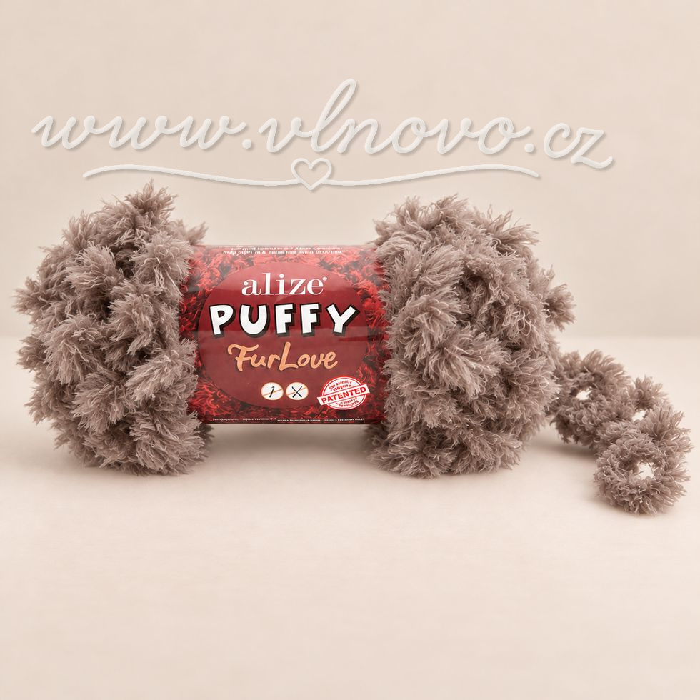 Alize Puffy FurLove 530 - hnědá