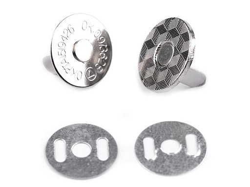 Magnetické zapínání 18 mm Nikl - tenké