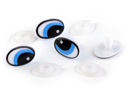 Bezpečnostní oko plastové - modré 14 x 22 mm