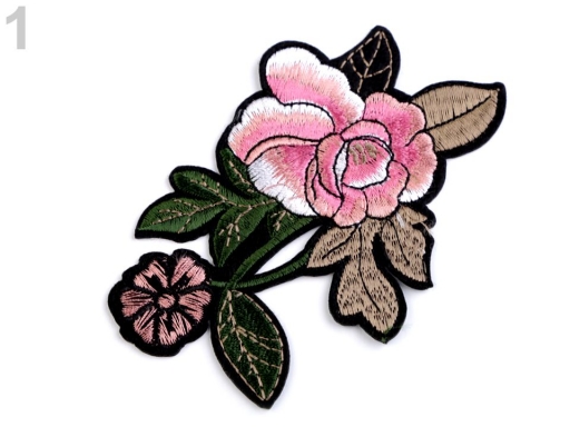 Nažehlovačka - růžová růže