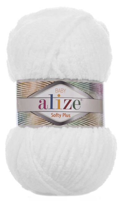 Alize Softy Plus 55 - sněhově bílá