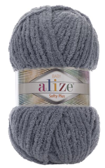 Alize Softy Plus 87 - tmavě šedá