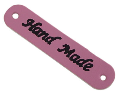 Handmade štítek - růžový