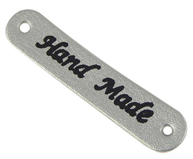 Handmade štítek - stříbrný