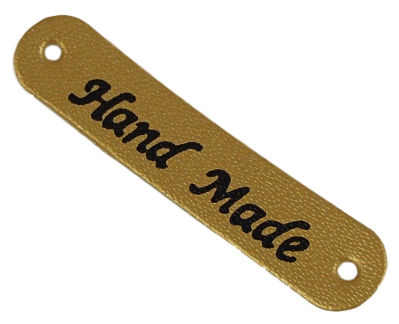Handmade štítek - zlatý