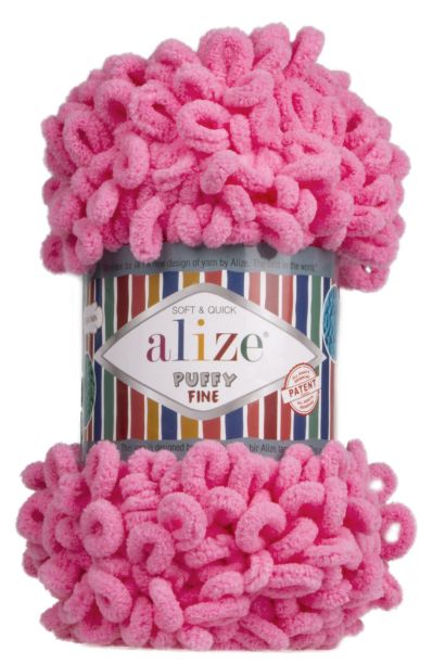 Alize Puffy Fine 121 - růžová bonbonová