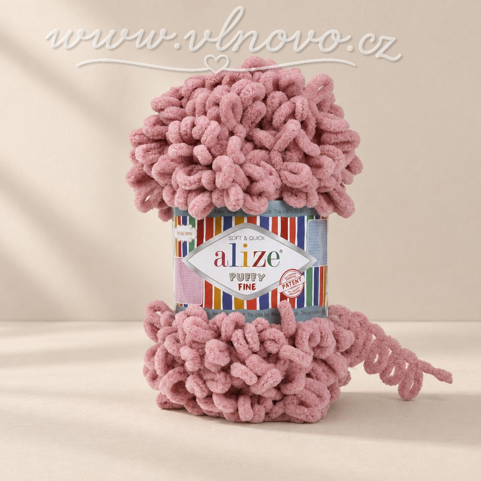 Alize Puffy Fine 295 - starorůžová