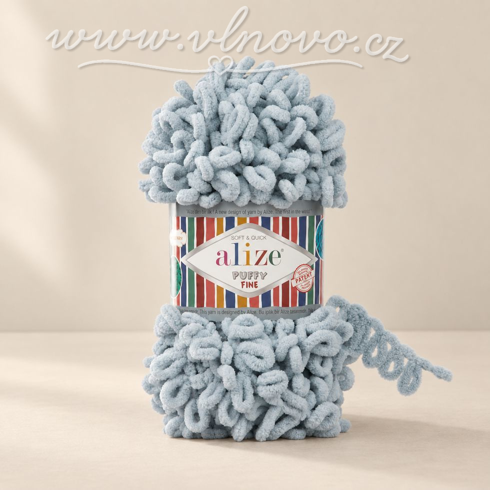 Alize Puffy Fine 500 - světle šedá