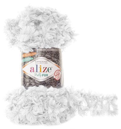 Alize Puffy Fur 6100 - bílá