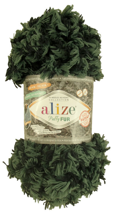Alize Puffy Fur 6101 - černo zelená