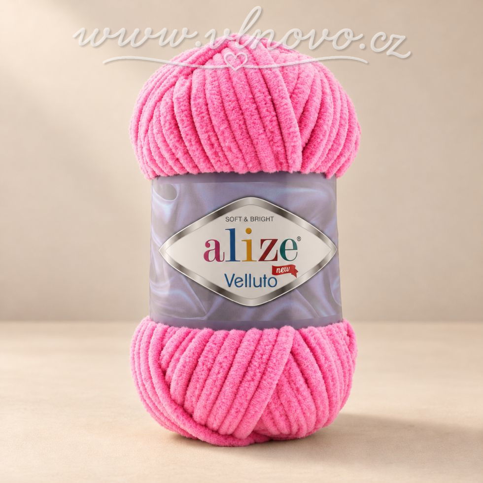 Alize Velluto 121 - candy růžová