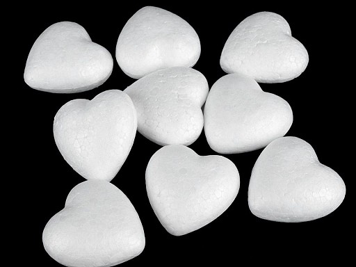 Srdce polystyren 4,4 x 4,7 cm
