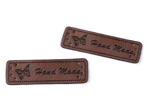 Handmade štítek - tmavě hnědý velký
