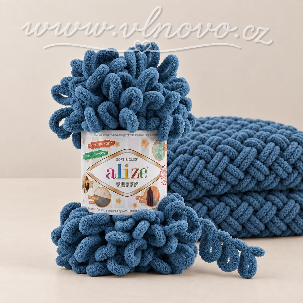 Alize Puffy 637 - indigo modrá