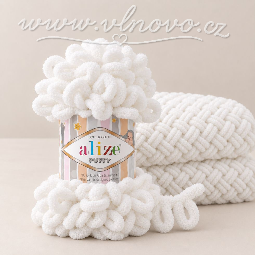 Alize Puffy 55 - bílá