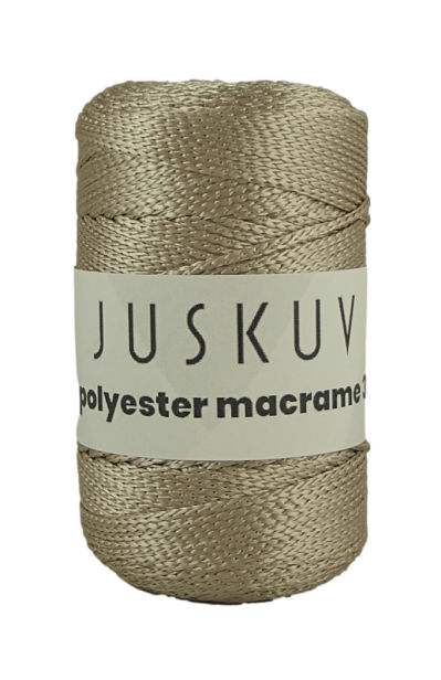 Polyester macrame Juskuv 04 - béžová lesklá