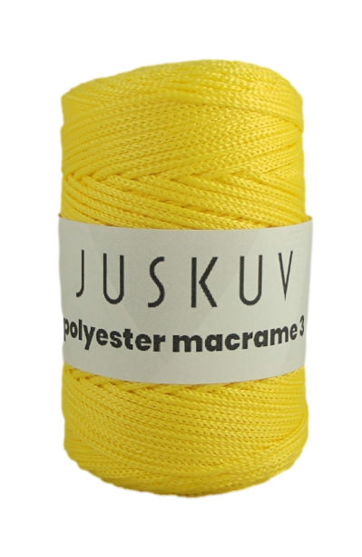 Polyester macrame Juskuv 06 - žlutá lesklá