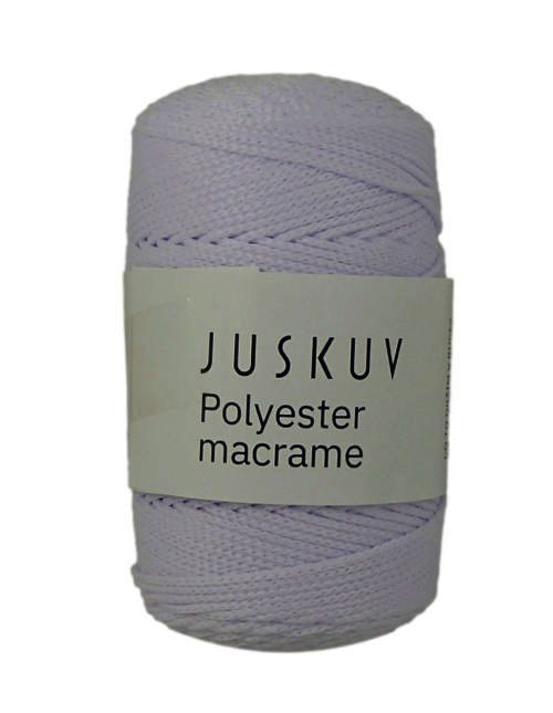 Polyester macrame Juskuv 08 - bílá s nádechem fialové