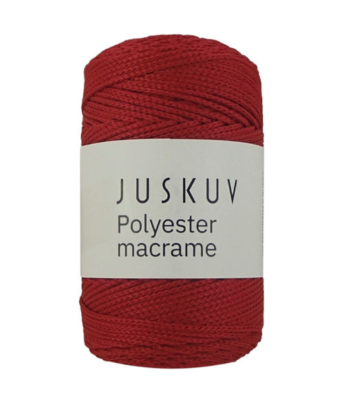Polyester macrame Juskuv 09 - cihlová červená