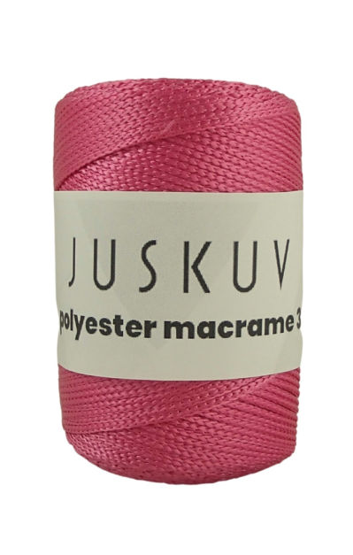Polyester macrame Juskuv 16 - fuksia lesklá