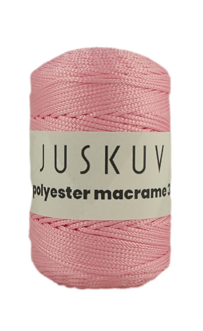 Polyester macrame Juskuv 17 - růžová lesklá