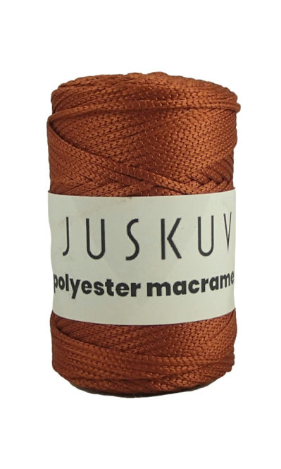 Polyester macrame Juskuv 50 - zrzavá lesklá