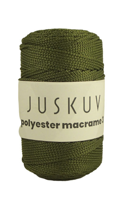 Polyester macrame Juskuv 28 - olivová lesklá
