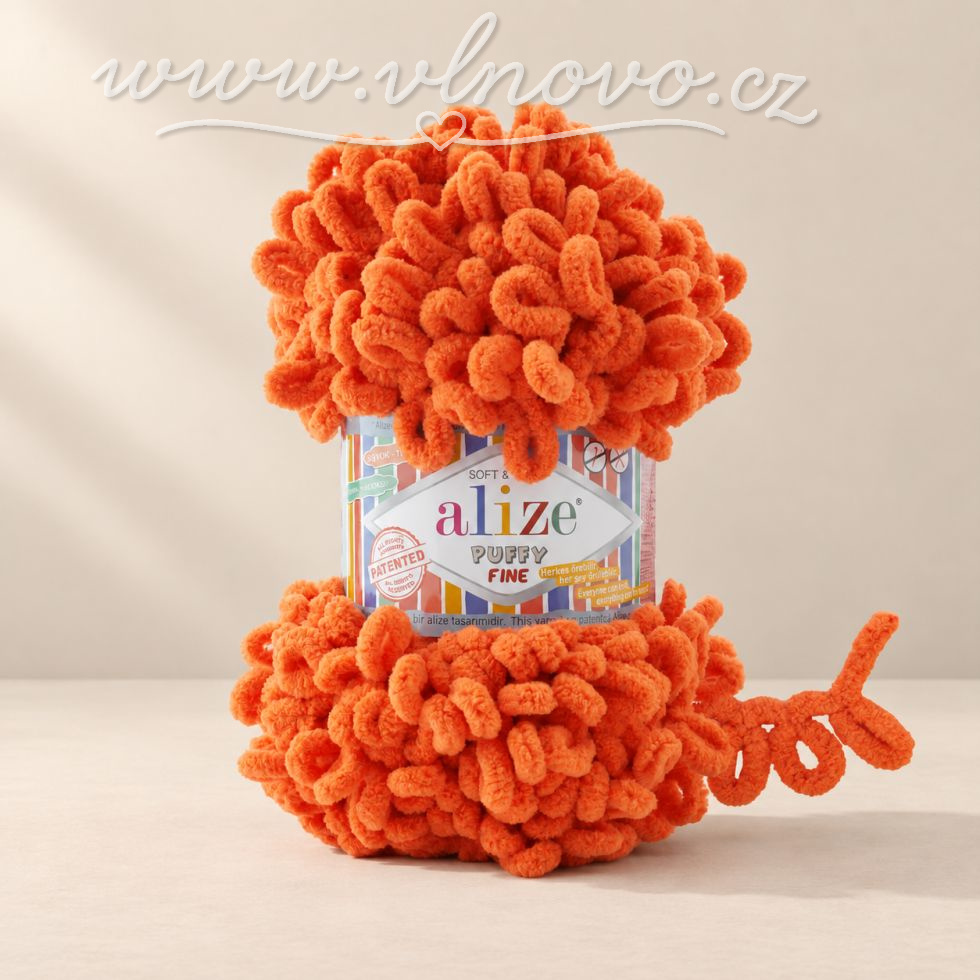 Alize Puffy Fine 06 - oranžová