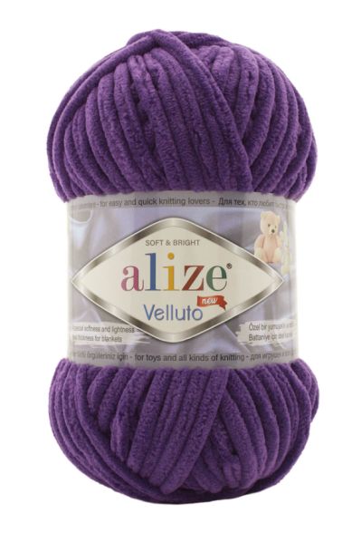 Alize Velluto 44 - tmavě fialová