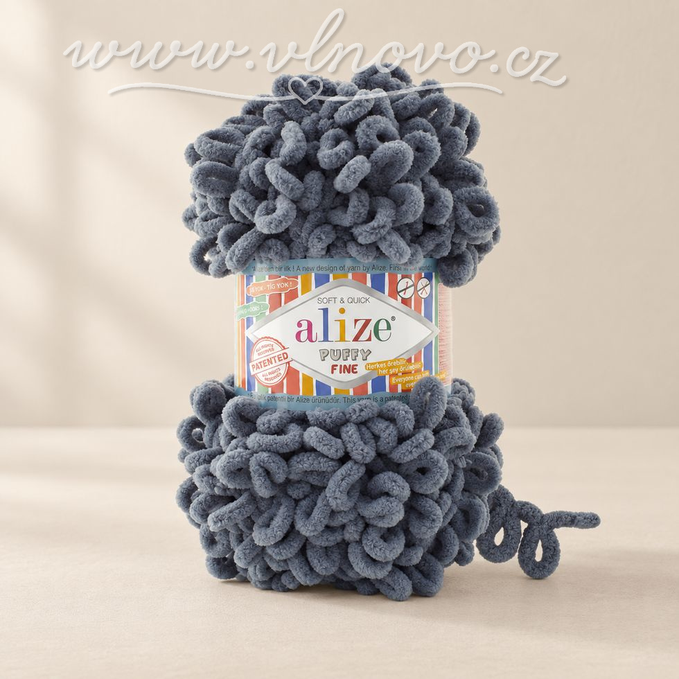 Alize Puffy Fine 87- šedá