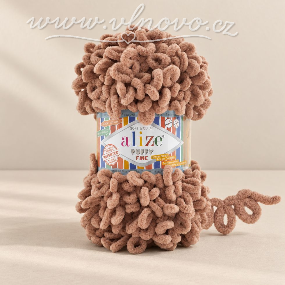 Alize Puffy Fine 261 - hnědá