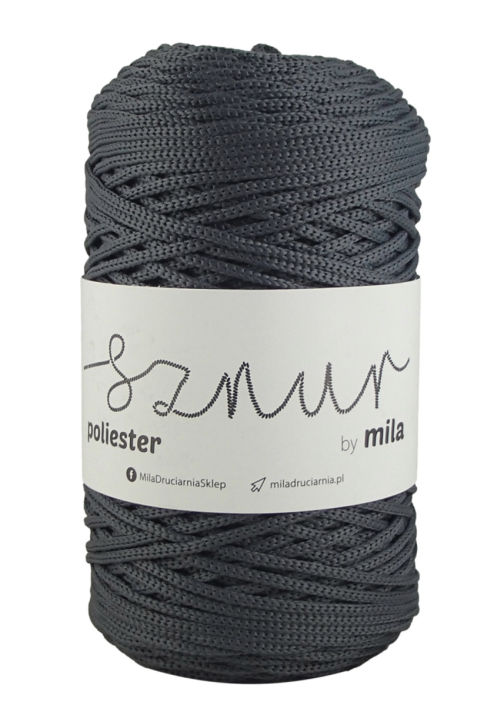 Polyester Sznur 3 mm - 142 - ocelová šedárůžová
